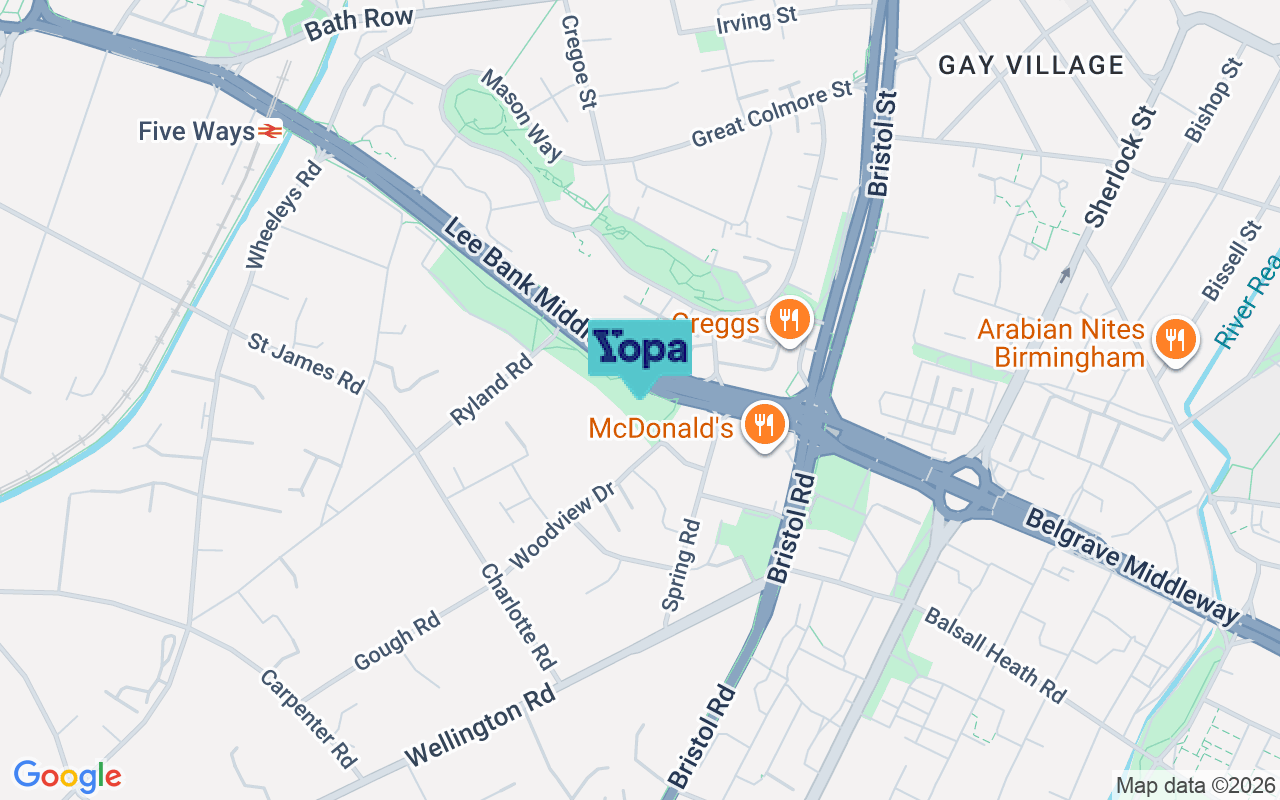 Map showing the location of B15 2GJ