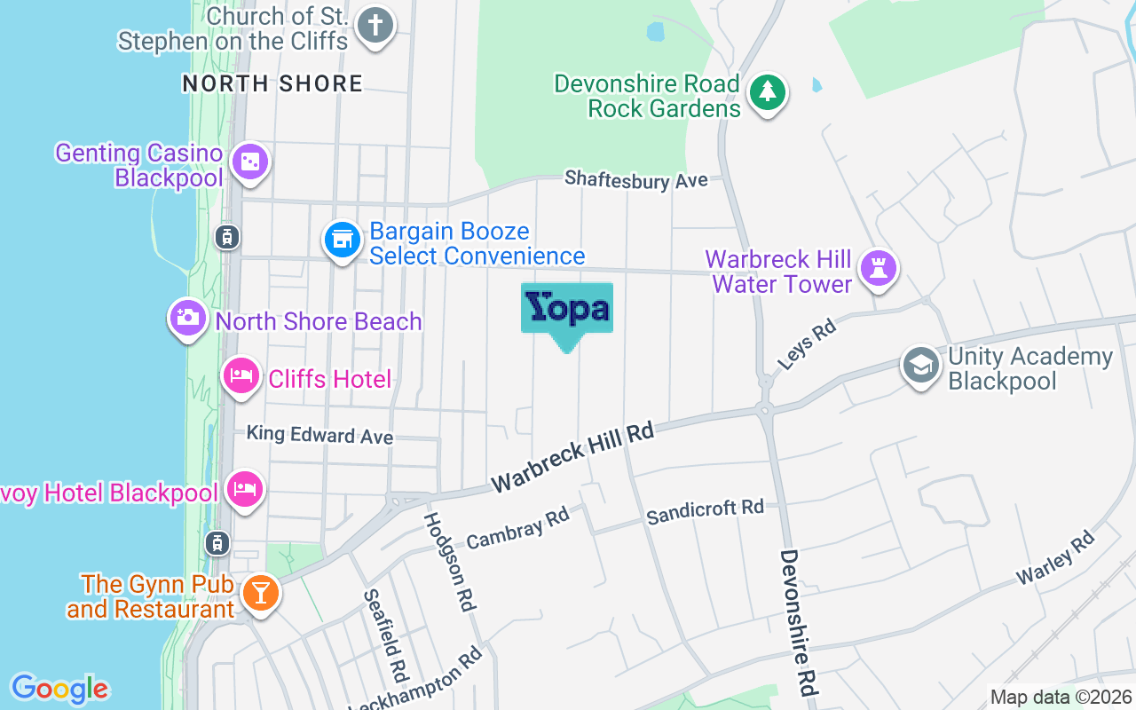 Map showing the location of FY2 9TZ