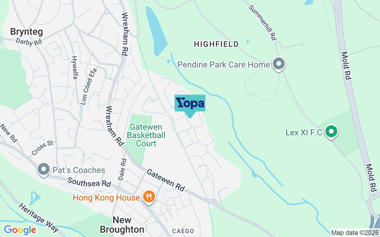 Map showing the location of LL11 6BZ