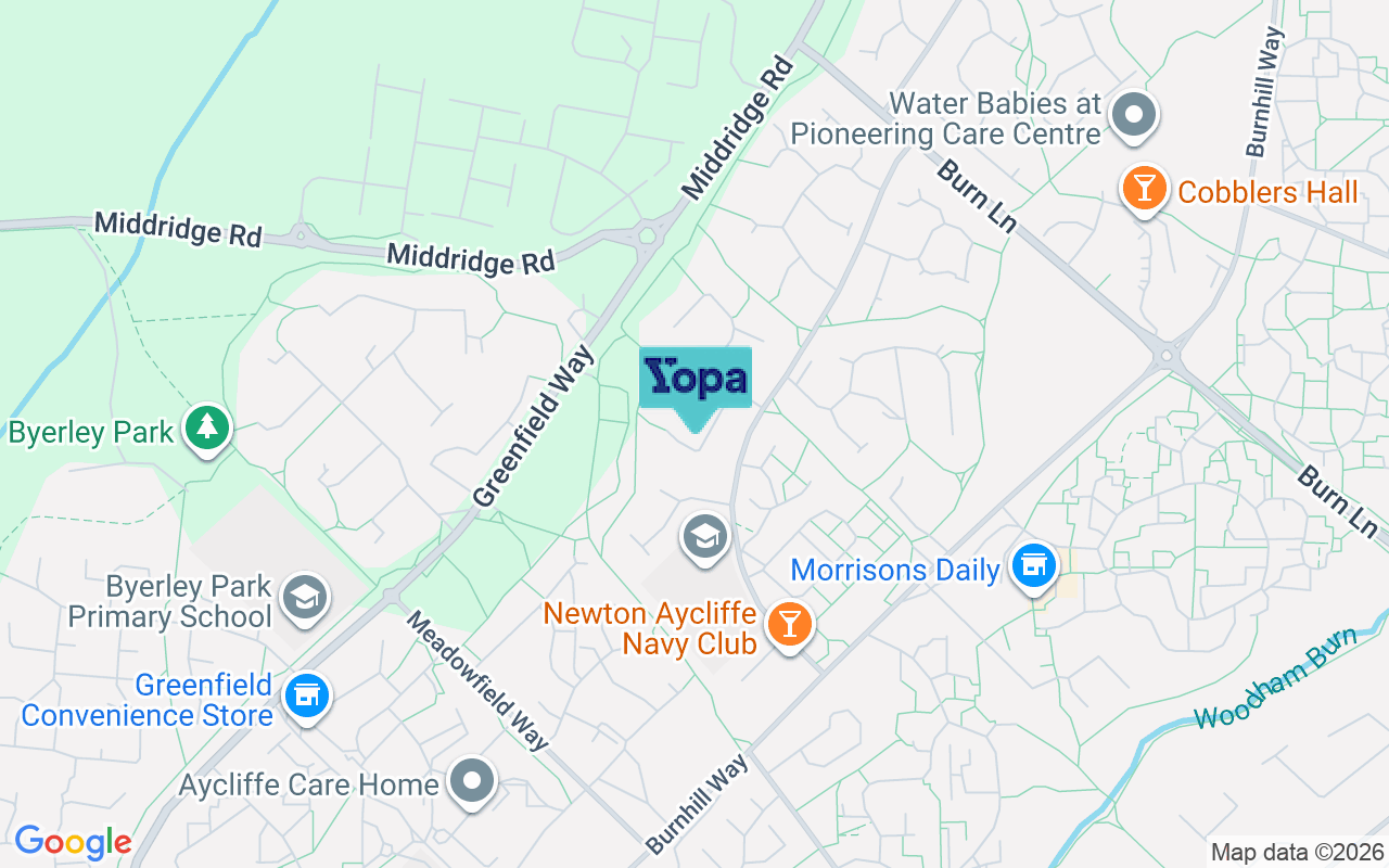 Map showing the location of DL5 7PX