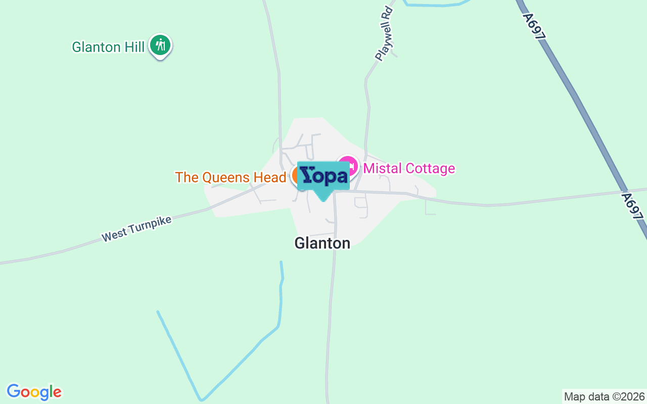 Map showing the location of NE66 4AR