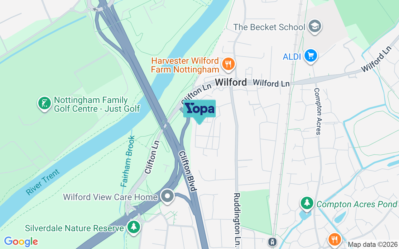 Map showing the location of NG11 7GQ