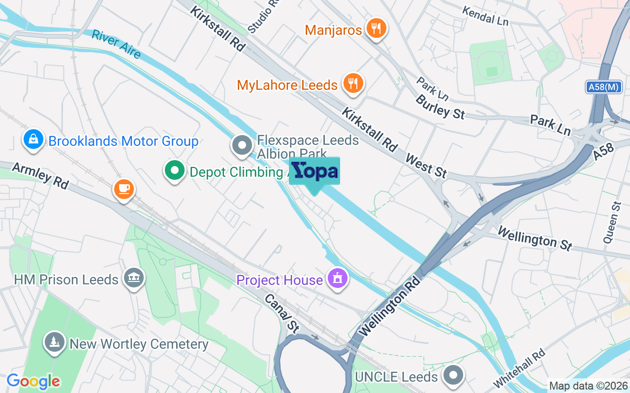Map showing the location of LS12 2AG