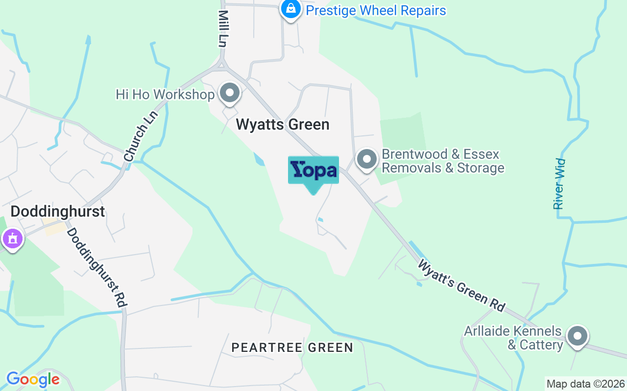 Map showing the location of CM15 0QA