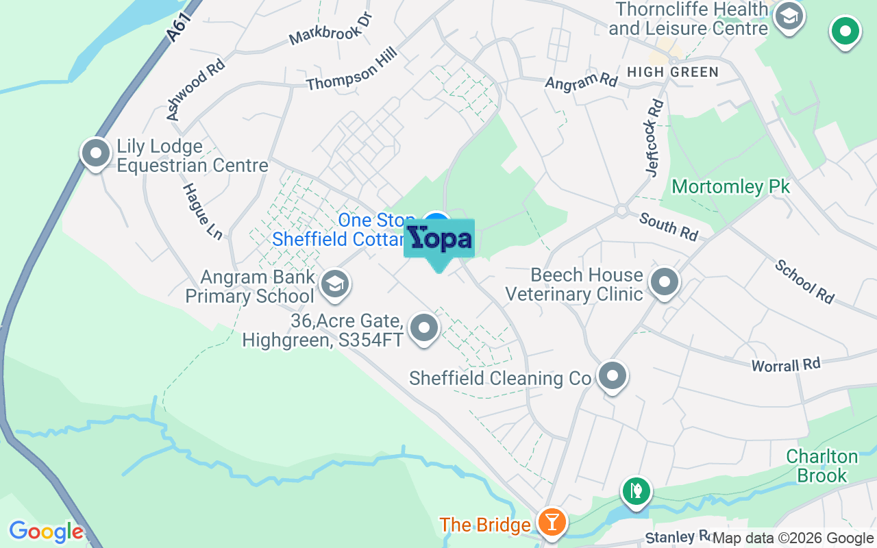 Map showing the location of S35 4FR