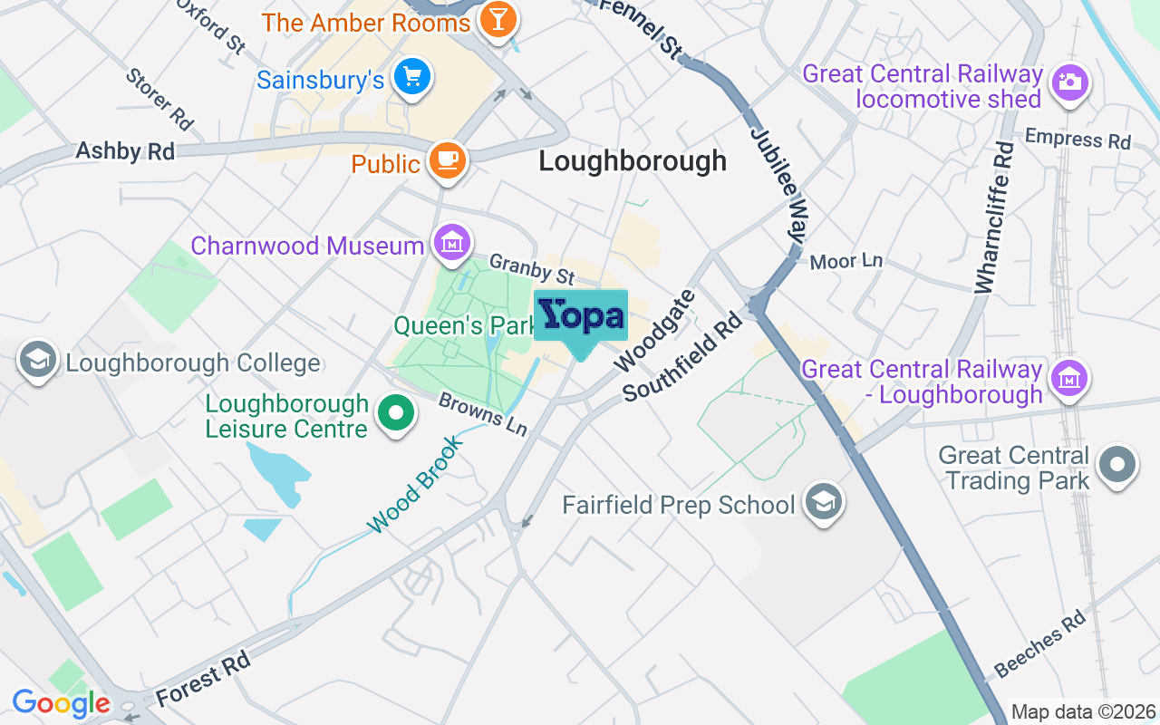 Map showing the location of LE3 2JJ