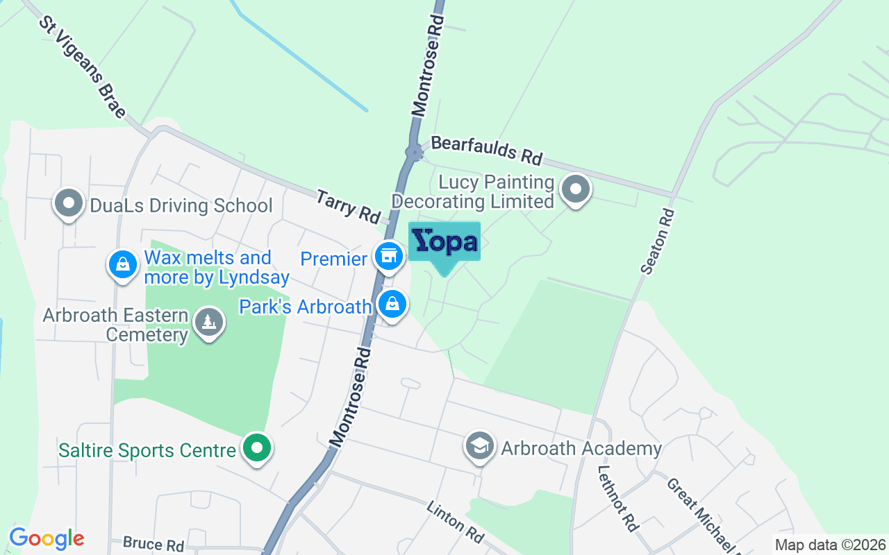 Map showing the location of DD11 5JZ