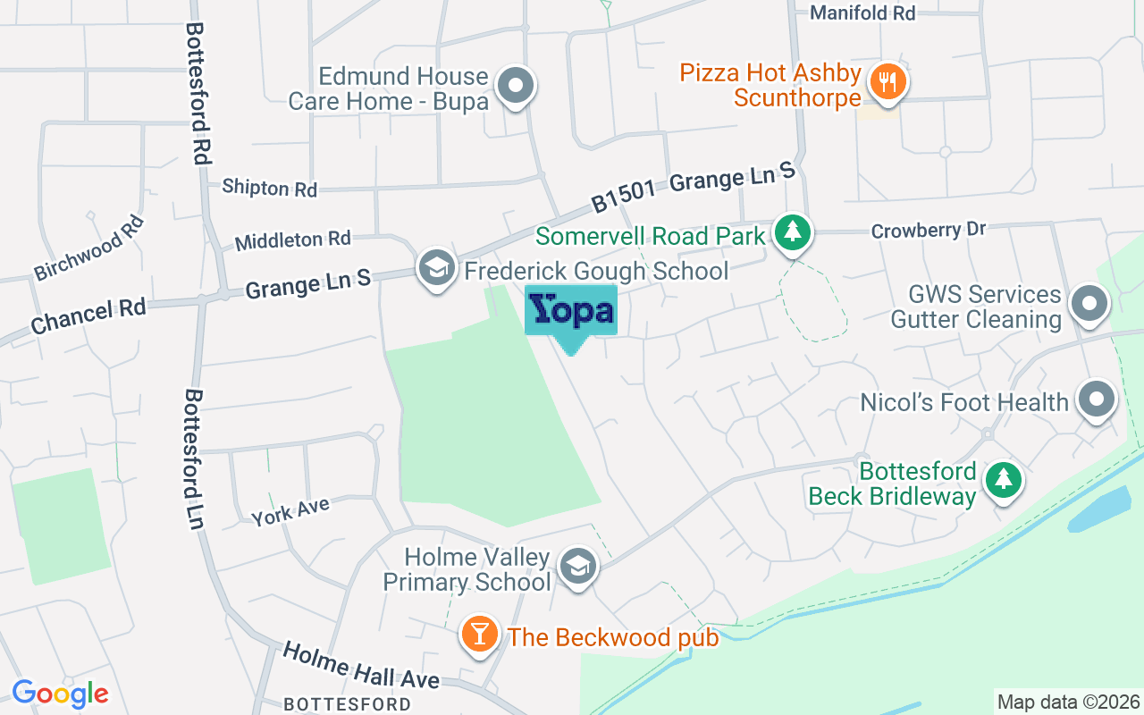 Map showing the location of DN16 3NQ