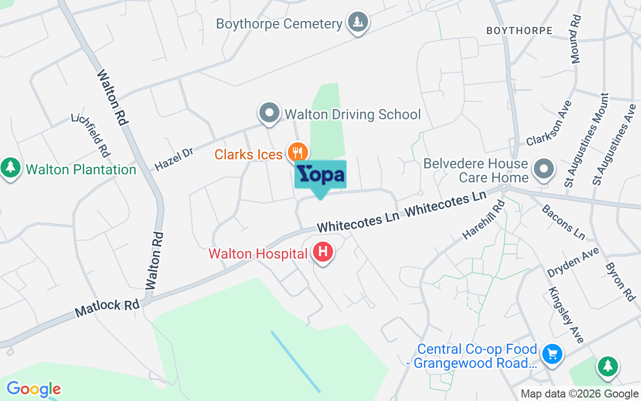 Map showing the location of S40 3RH