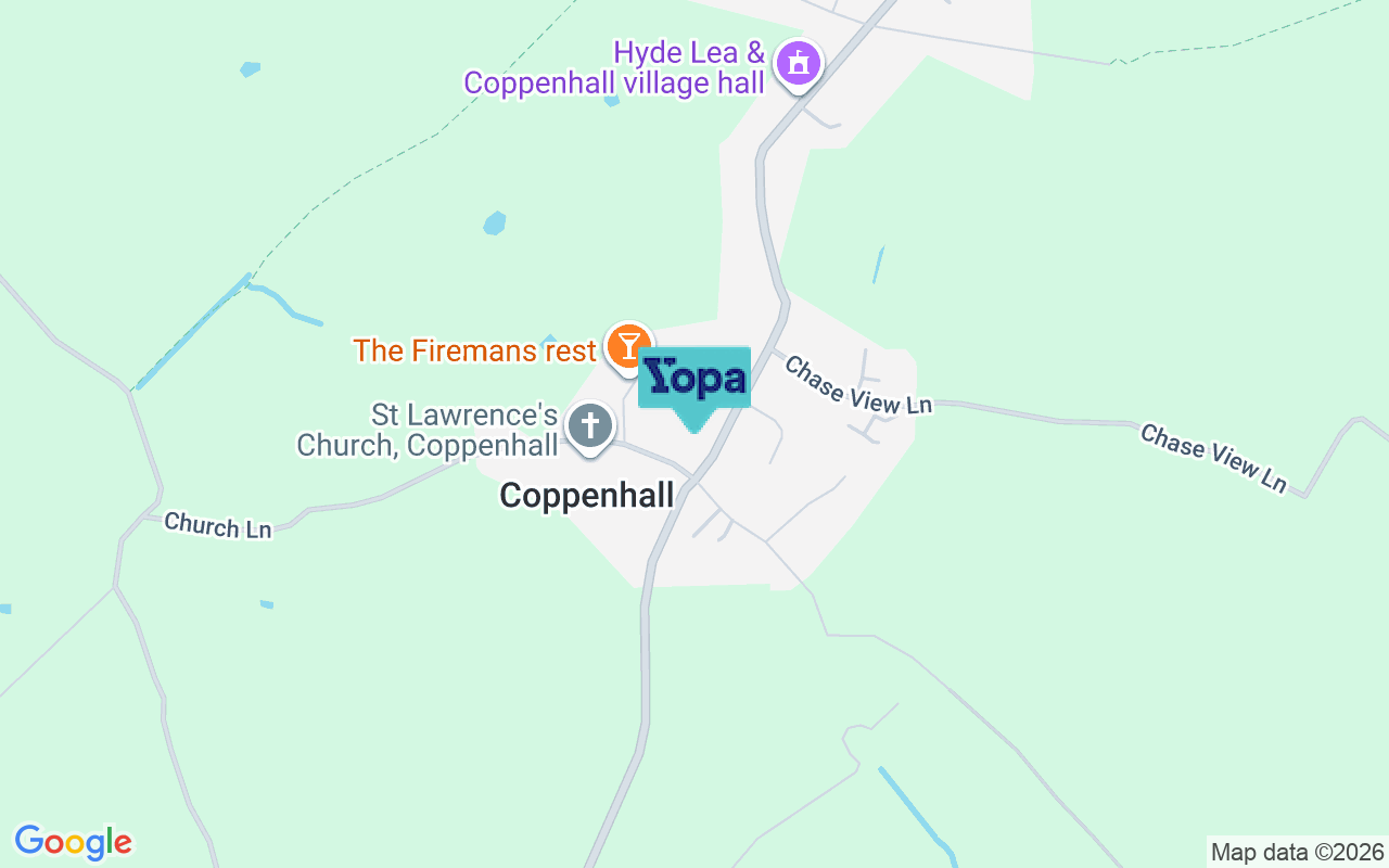 Map showing the location of ST18 9BW