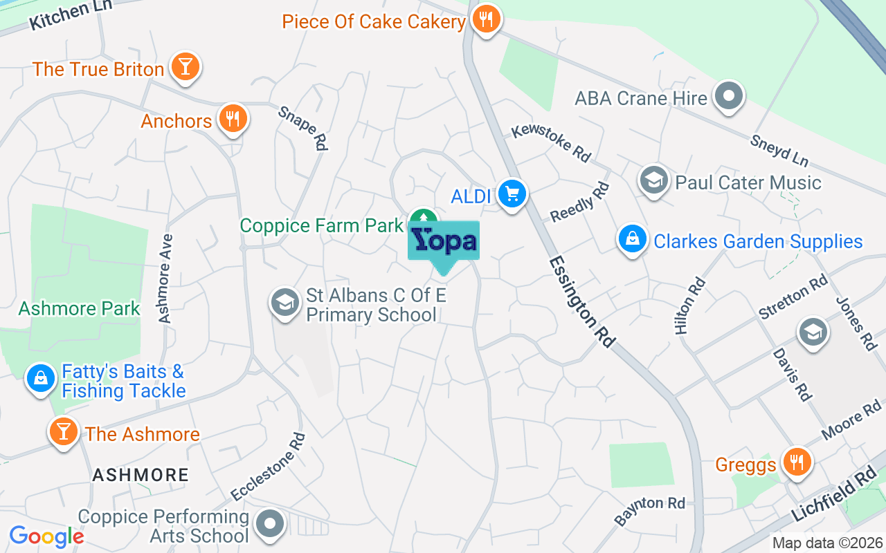 Map showing the location of WV12 5DB