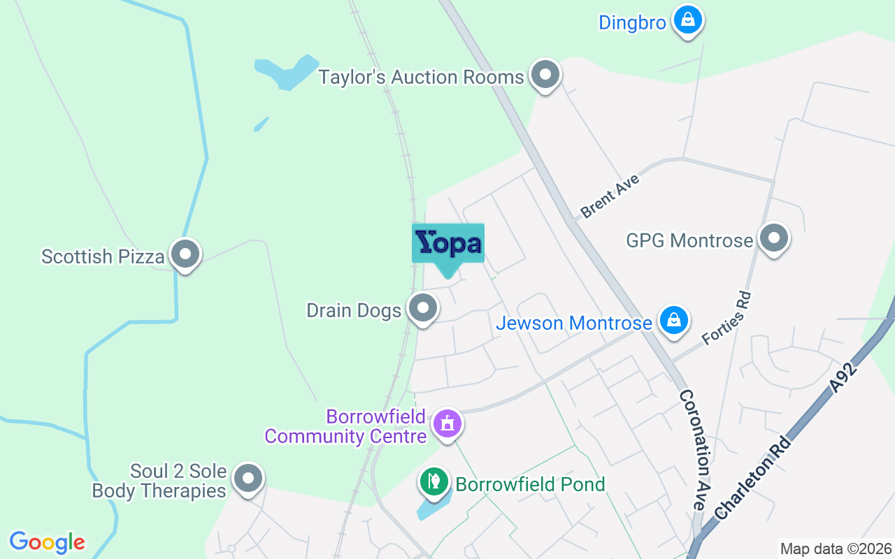 Map showing the location of DD10 9DZ