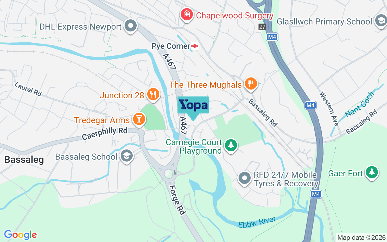 Map showing the location of NP10 8LB