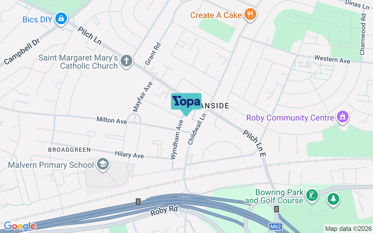 Map showing the location of L14 0LA