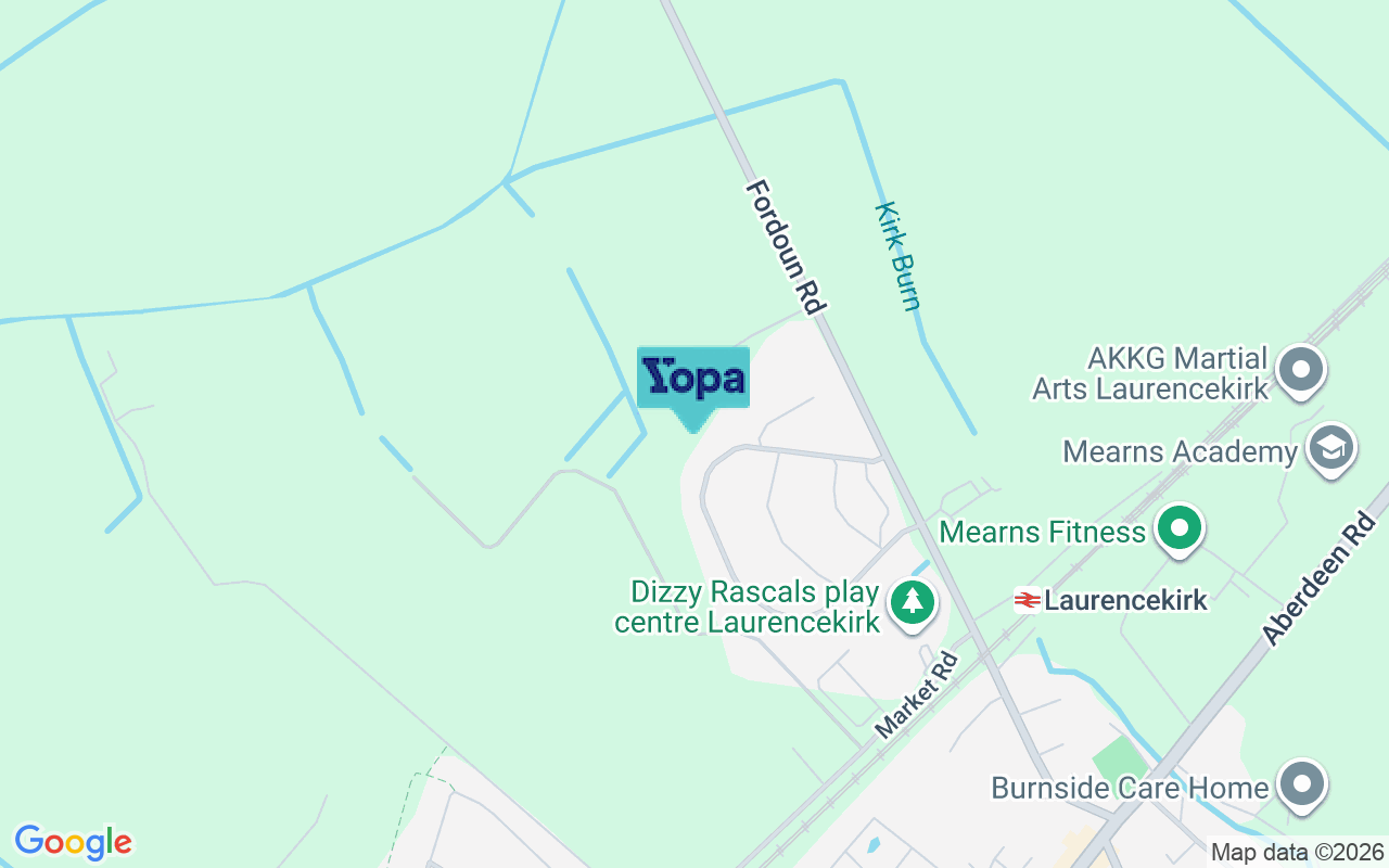 Map showing the location of AB30 1FB
