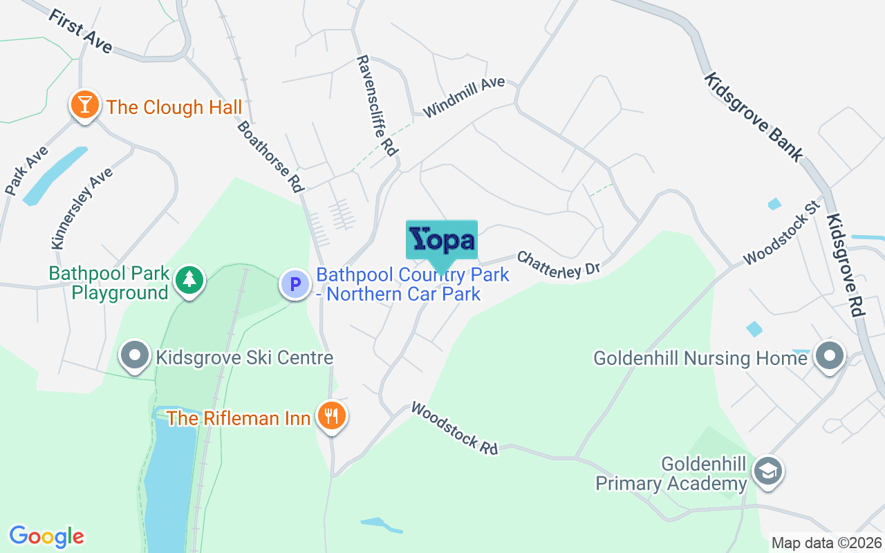 Map showing the location of ST7 4LL