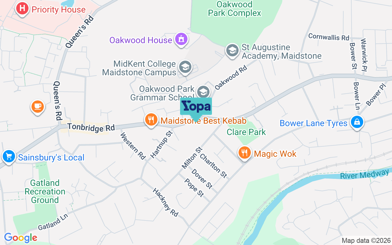 Map showing the location of ME16 8NA