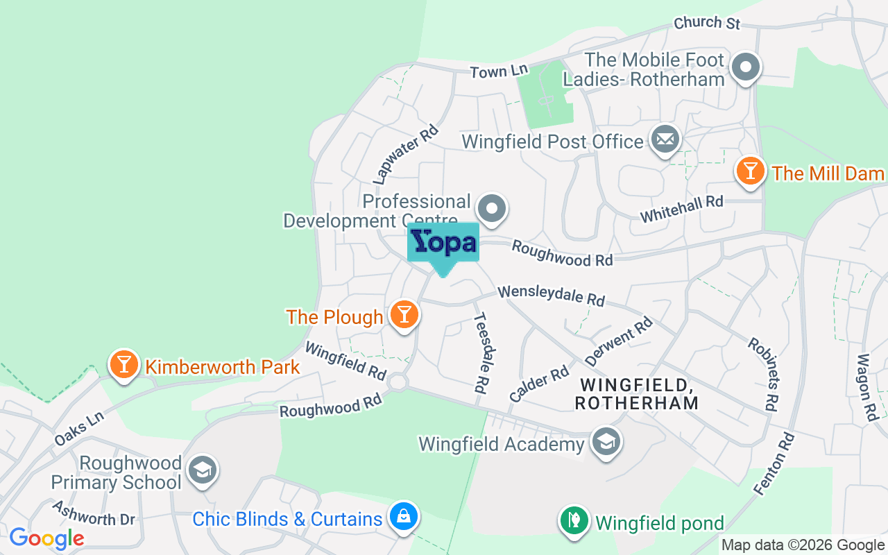 Map showing the location of S61 4LB