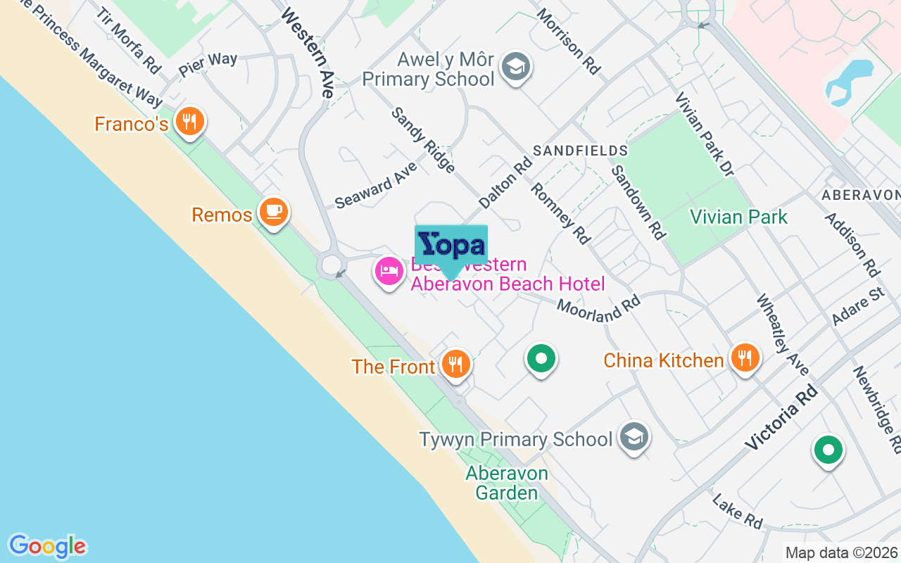 Map showing the location of SA12 6JW