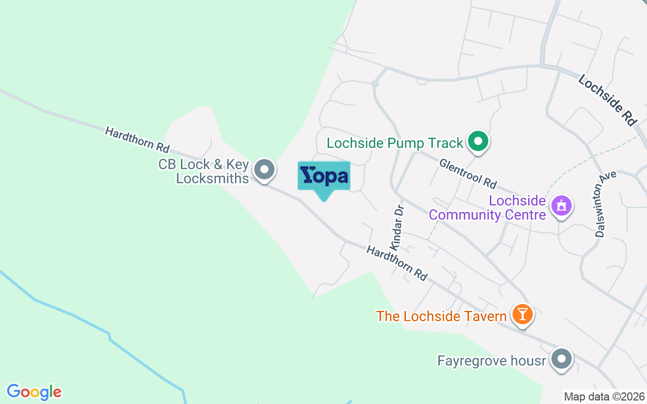 Map showing the location of DG2 9TQ