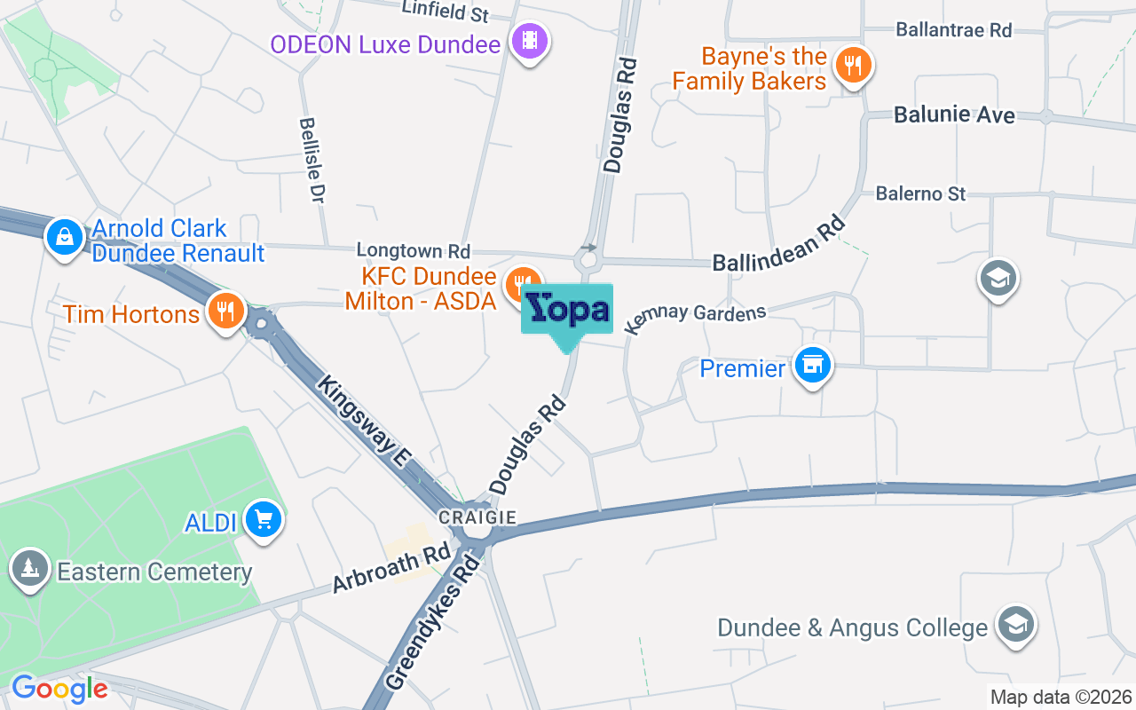 Map showing the location of DD4 7SN