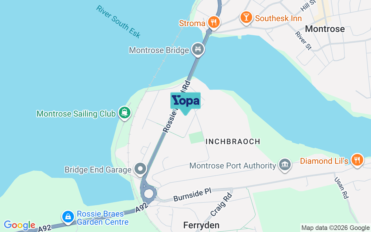 Map showing the location of DD10 9NP