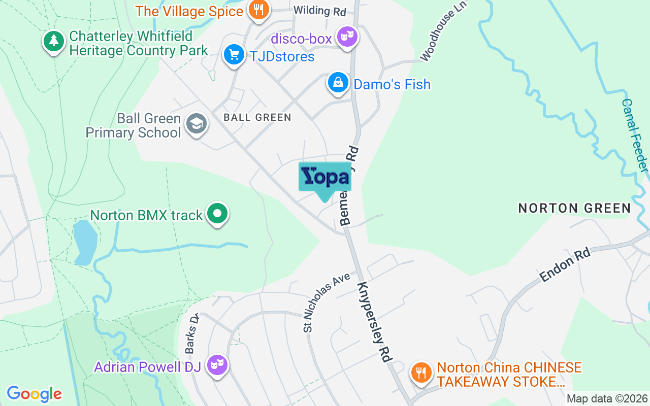 Map showing the location of ST6 8JG