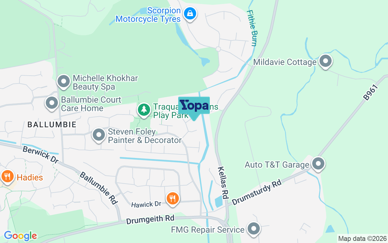 Map showing the location of DD4 0SJ