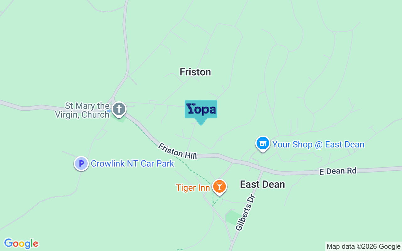 Map showing the location of BN20 0HA