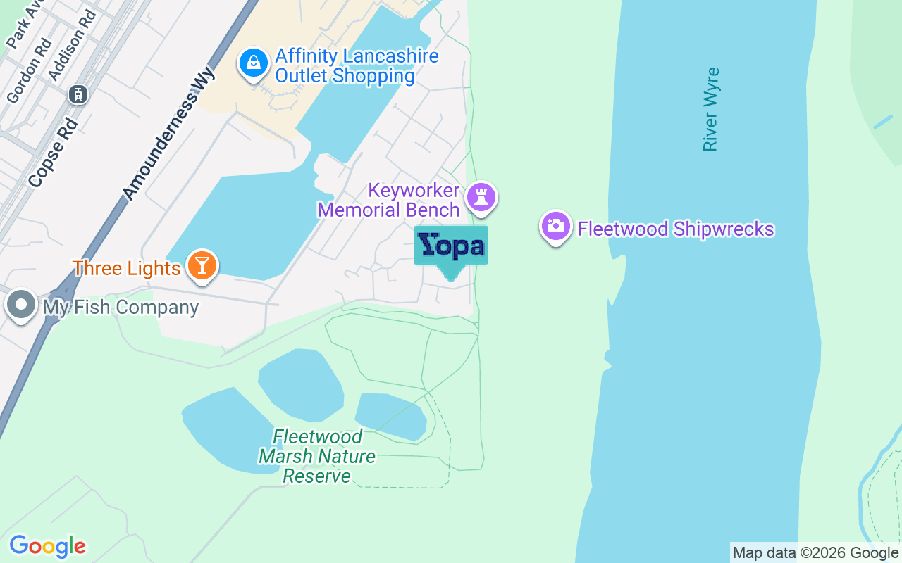 Map showing the location of FY7 6FB