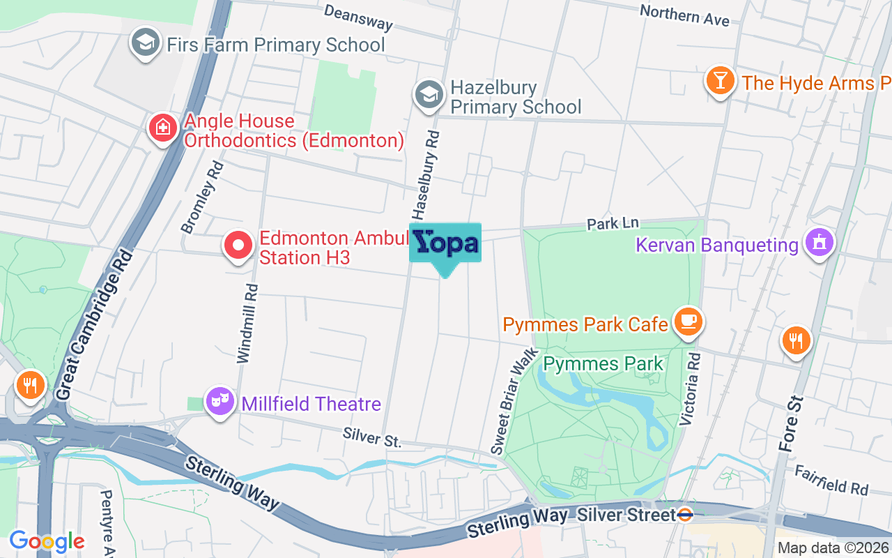 Map showing the location of N18 1QQ