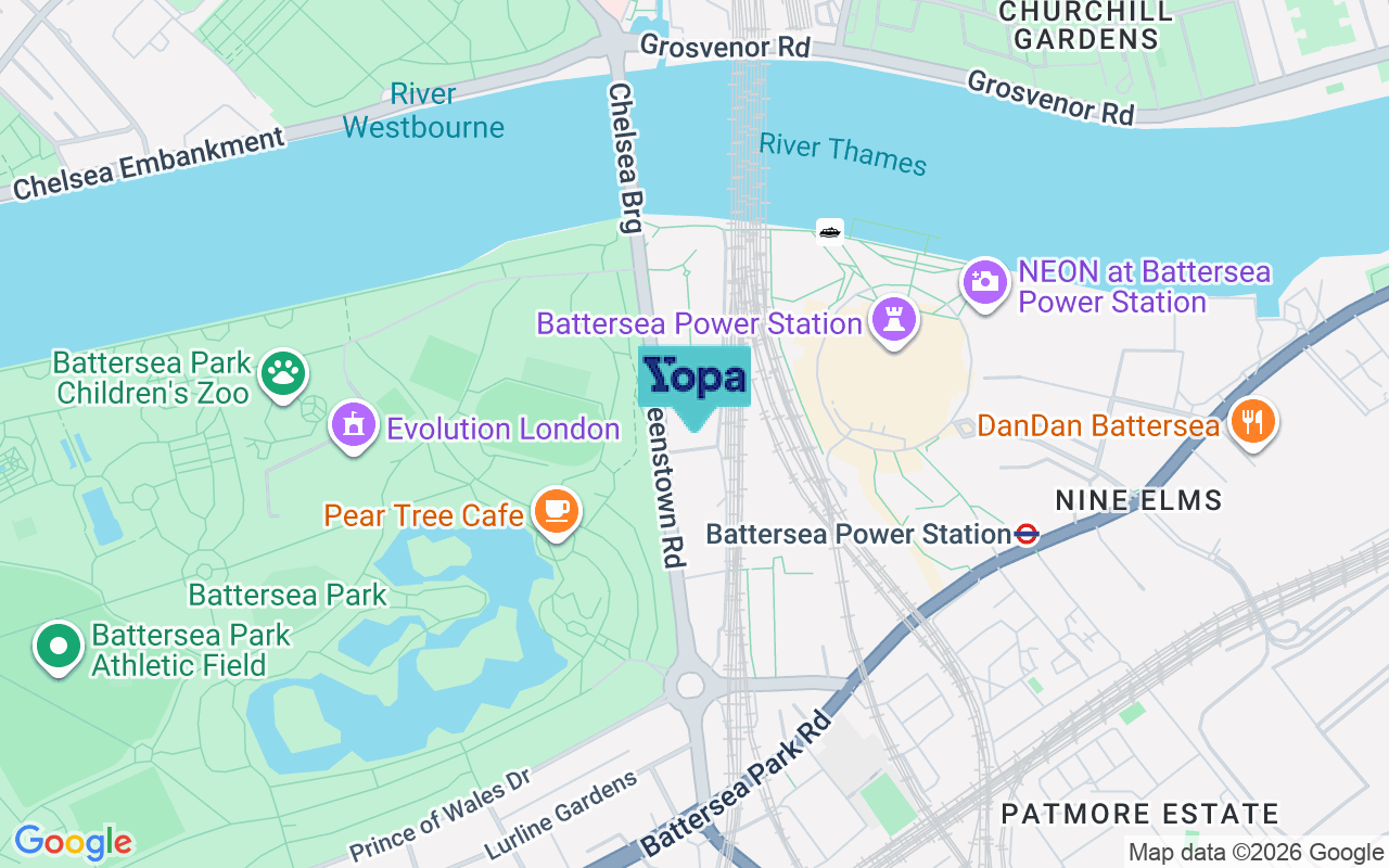 Map showing the location of SW11 8AE