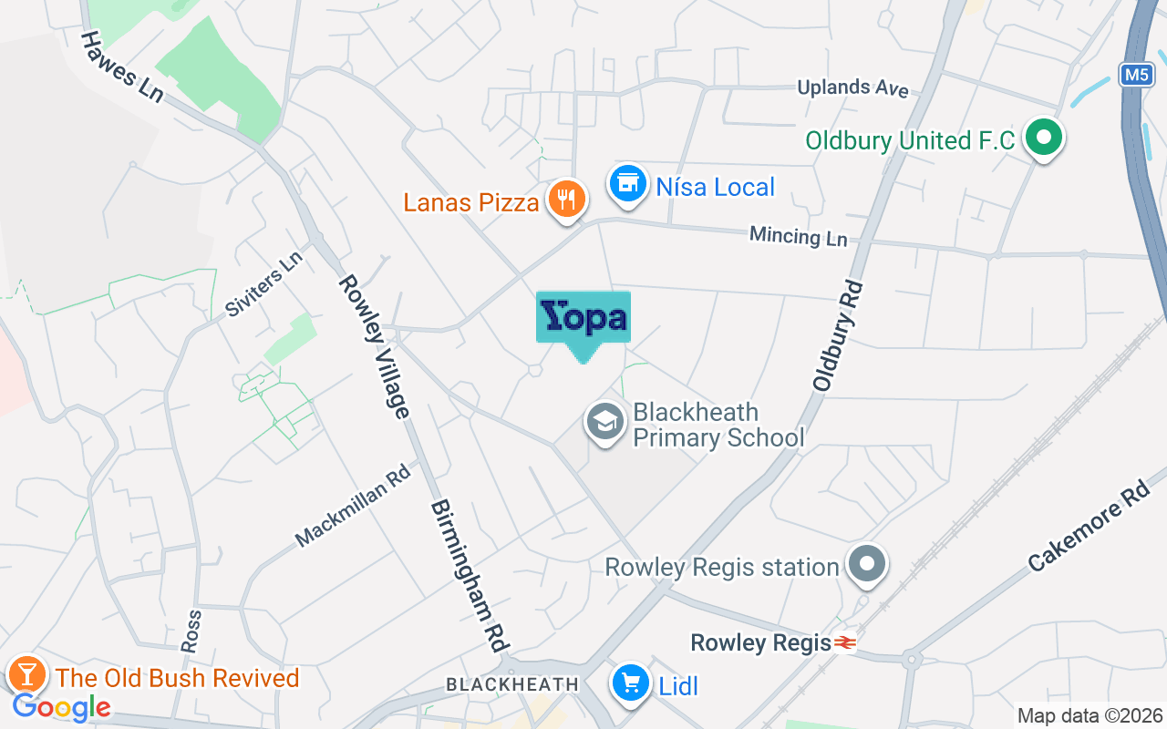 Map showing the location of B65 9NH
