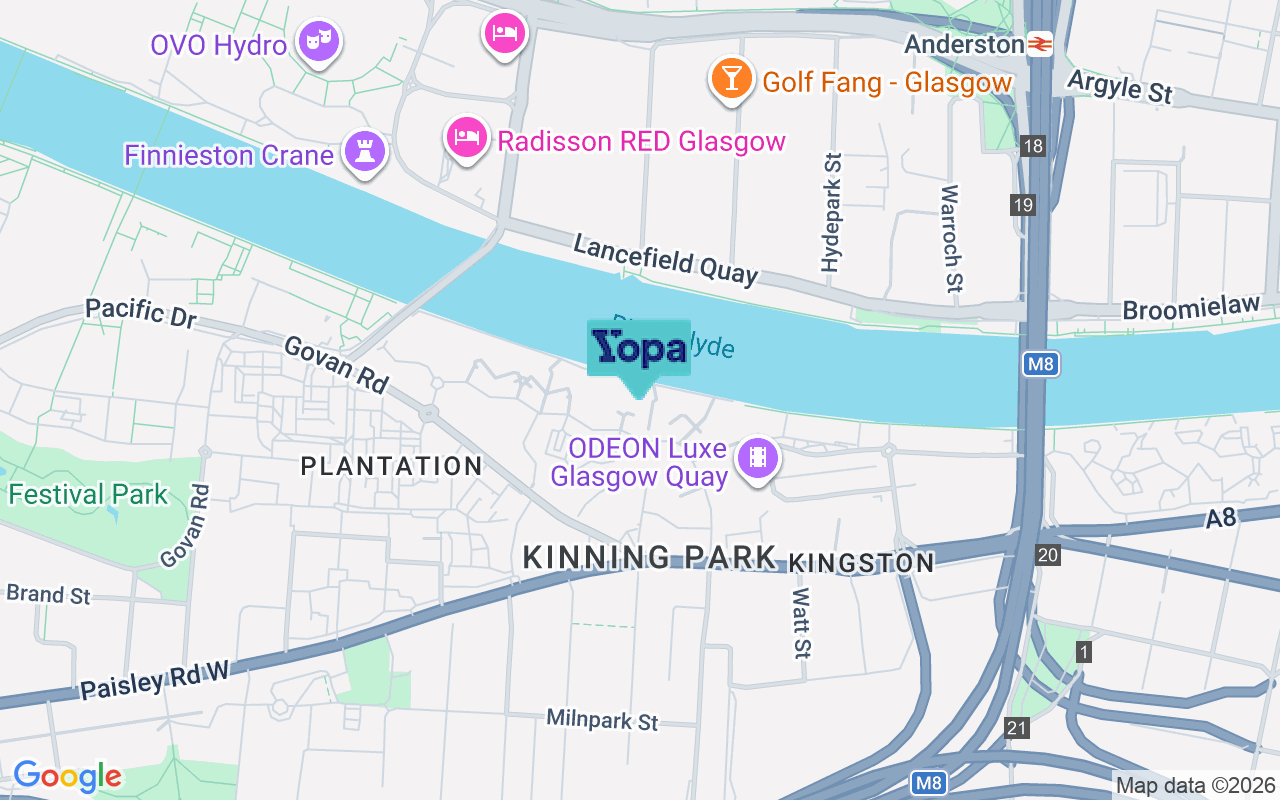 Map showing the location of G51 1HG