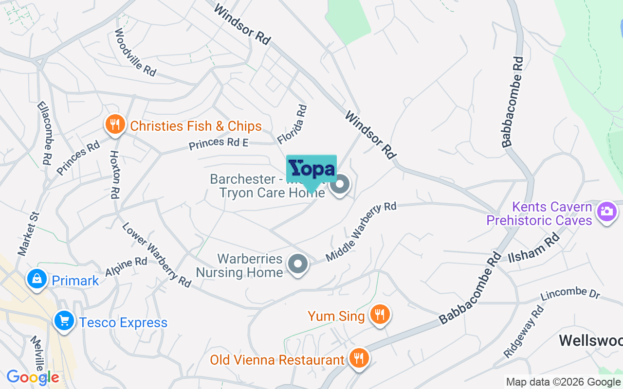 Map showing the location of TQ1 1SB