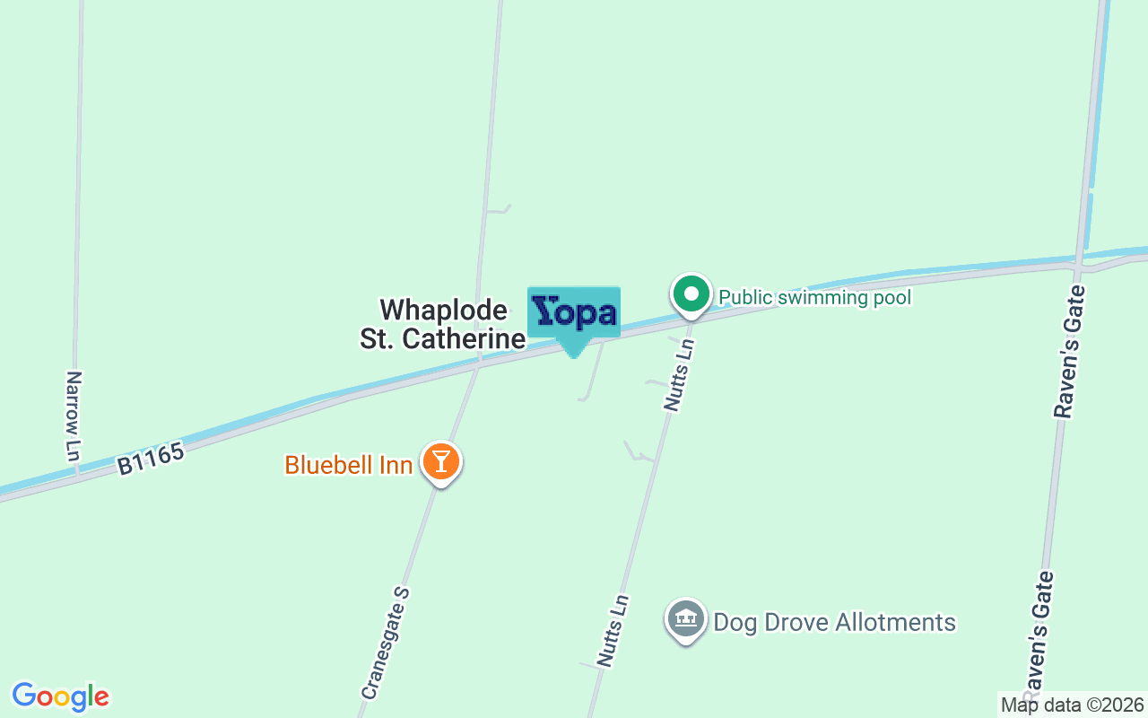 Map showing the location of PE12 8RW
