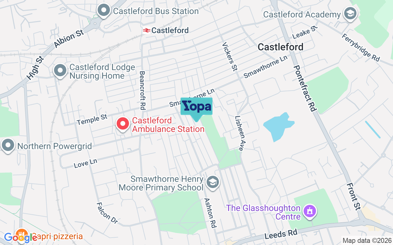 Map showing the location of WF10 5BE