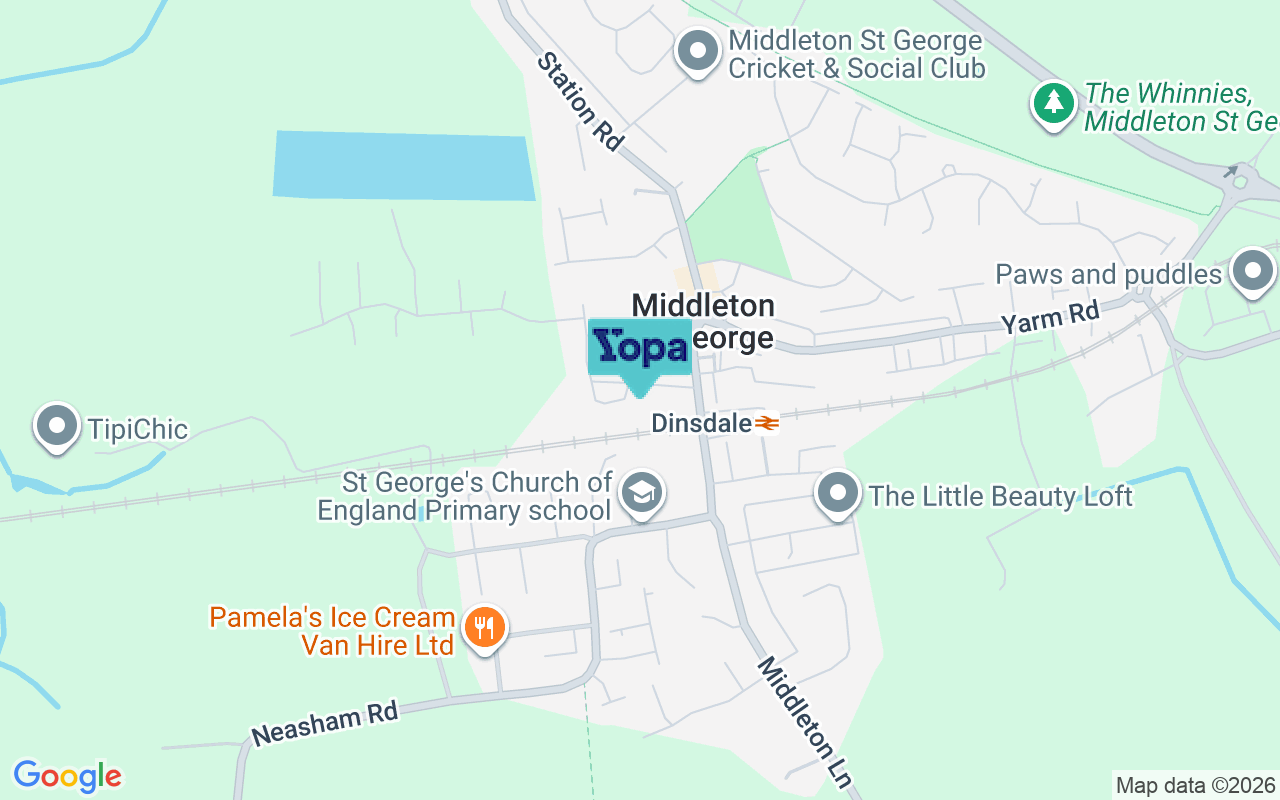 Map showing the location of DL2 1EB