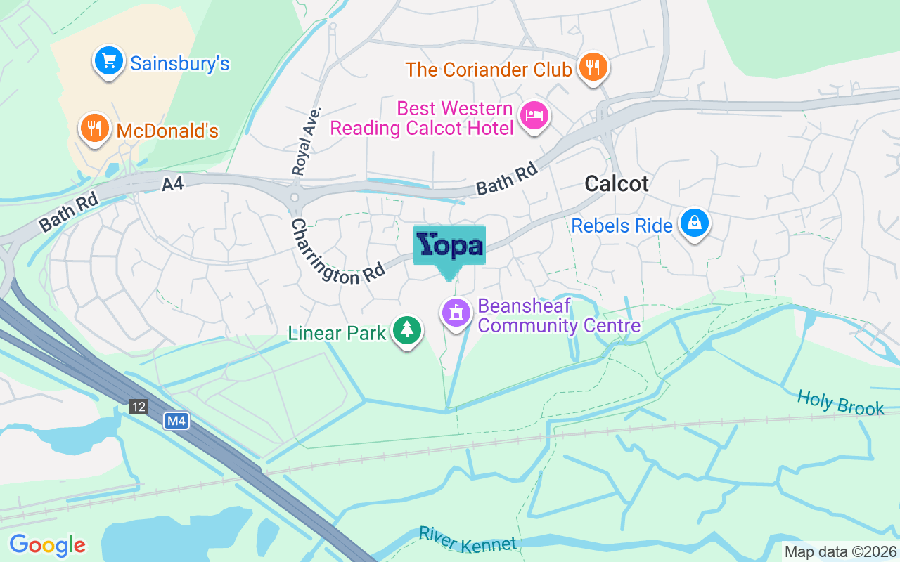 Map showing the location of RG31 7AS