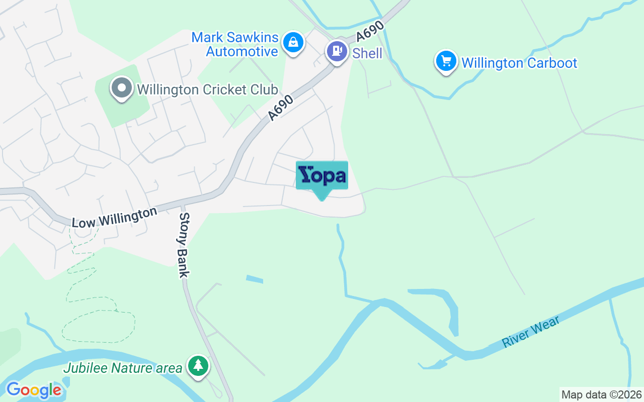 Map showing the location of DL15 0BL