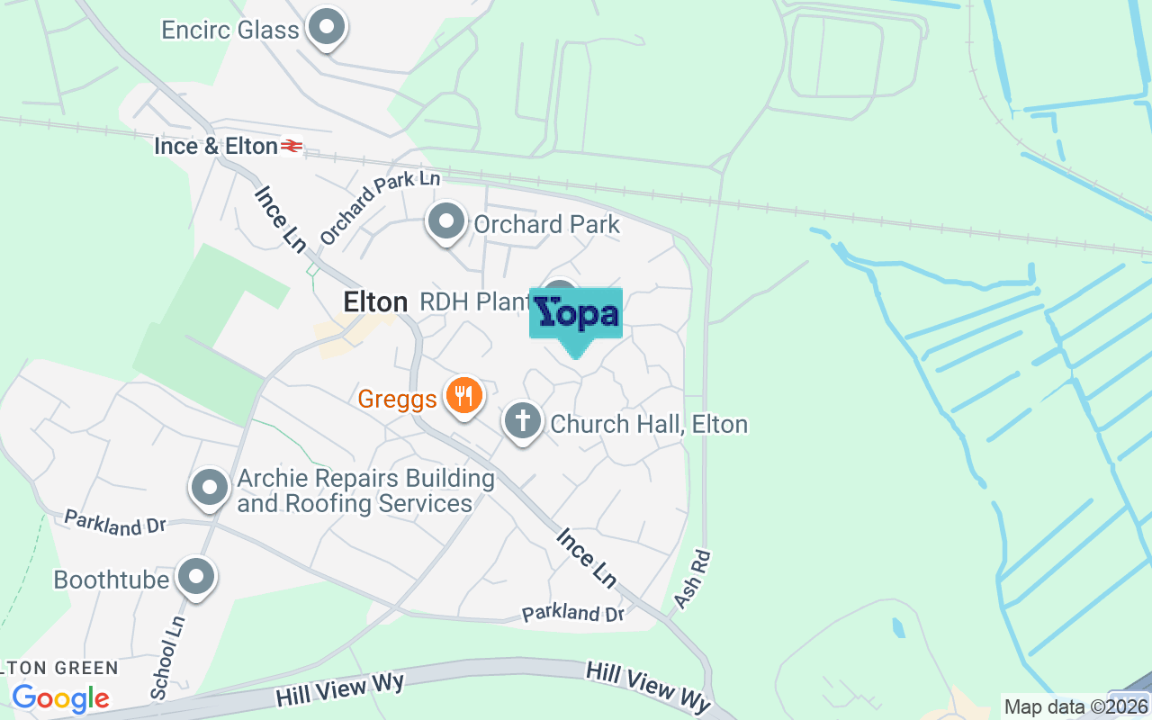 Map showing the location of CH2 4RP