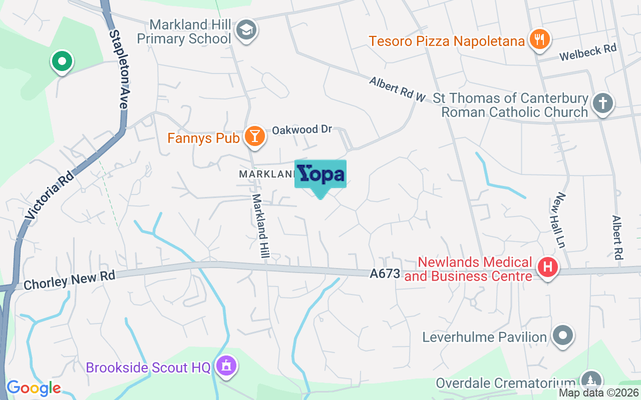Map showing the location of BL1 5FB