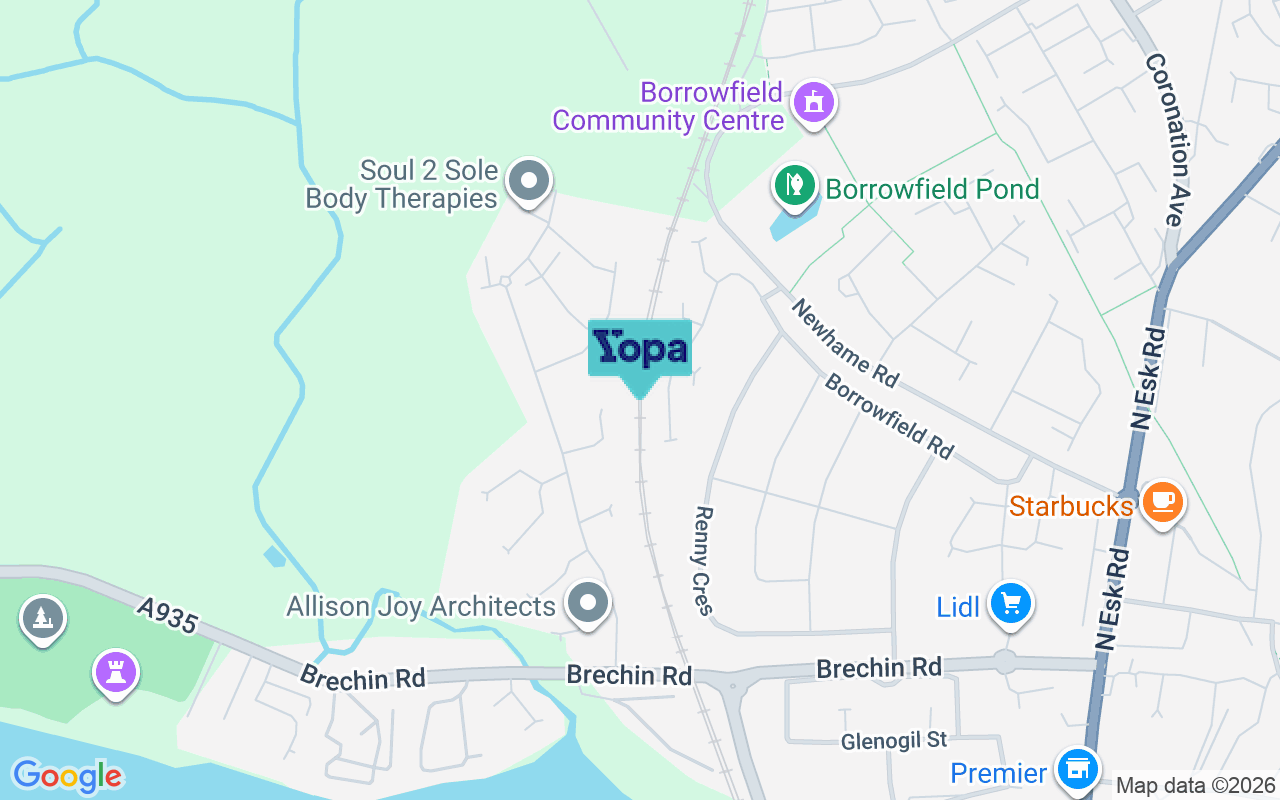 Map showing the location of DD10 9BR