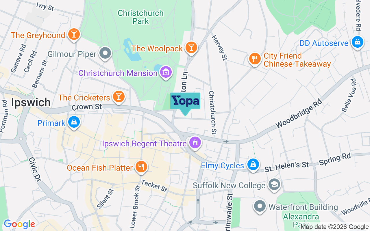 Map showing the location of IP4 2DN