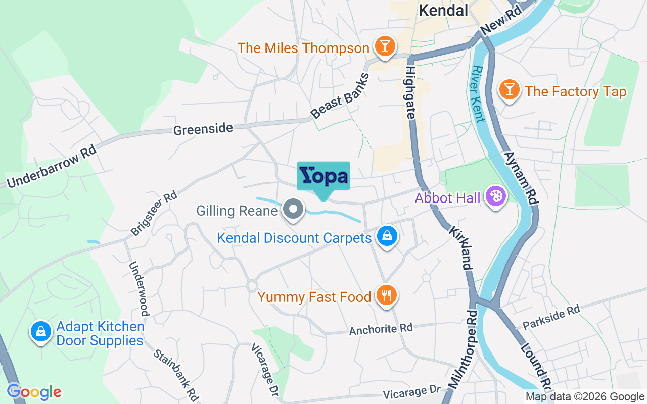 Map showing the location of LA9 4JB