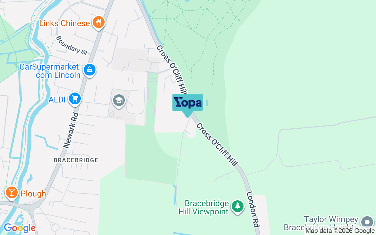 Map showing the location of LN5 8PR