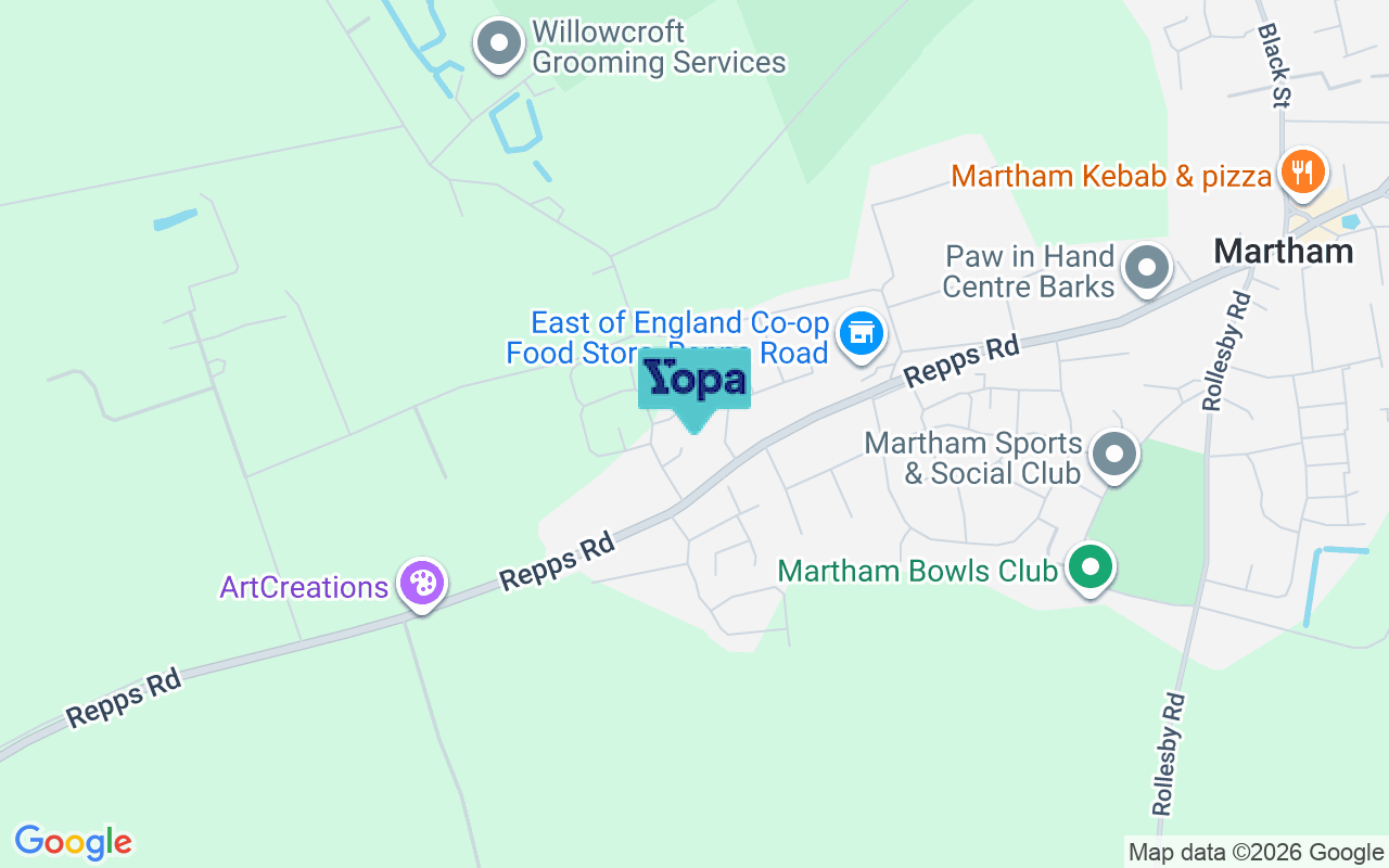 Map showing the location of NR29 4TS