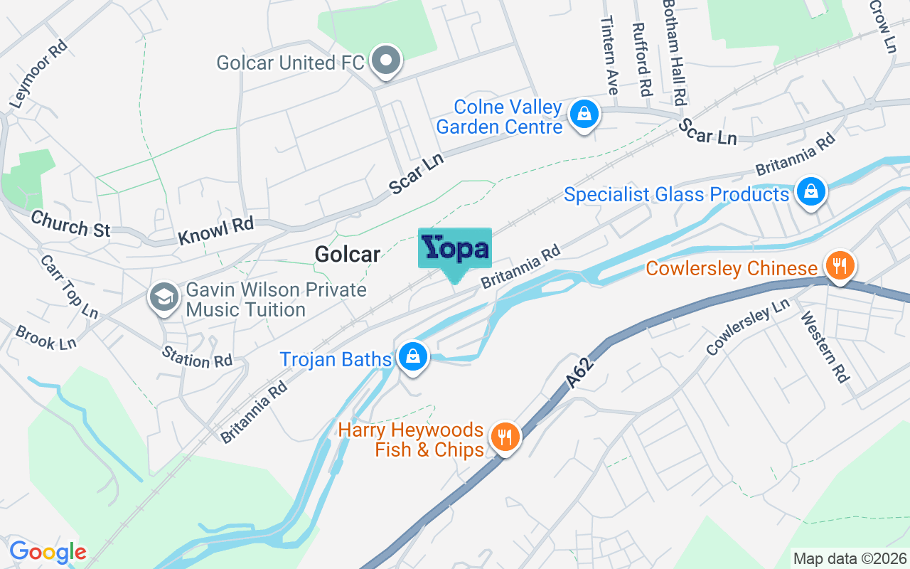Map showing the location of HD3 4QF
