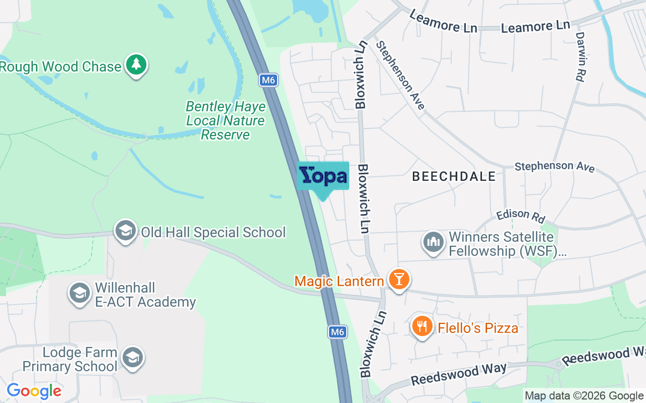 Map showing the location of WS2 7LF