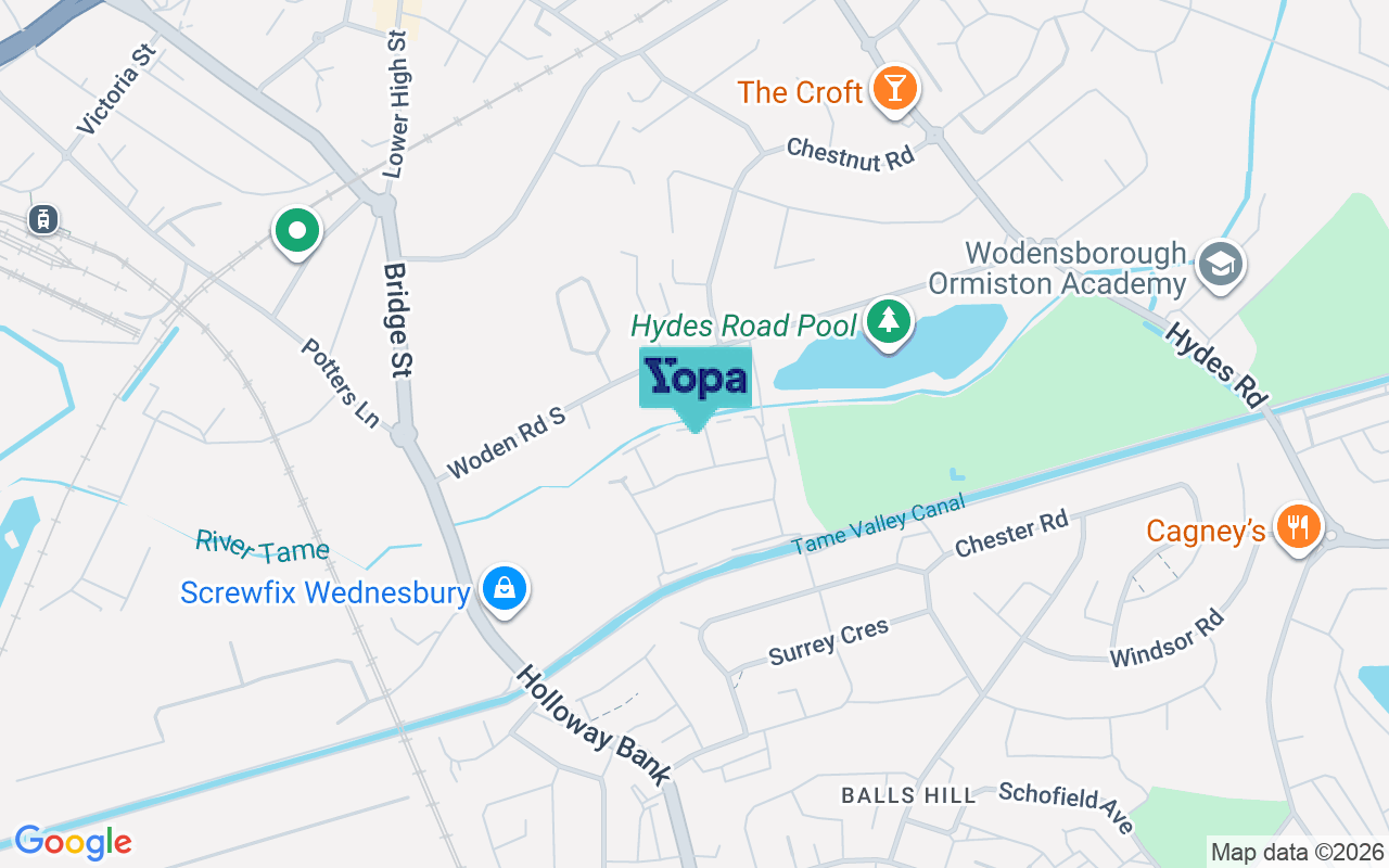 Map showing the location of WS10 0BX